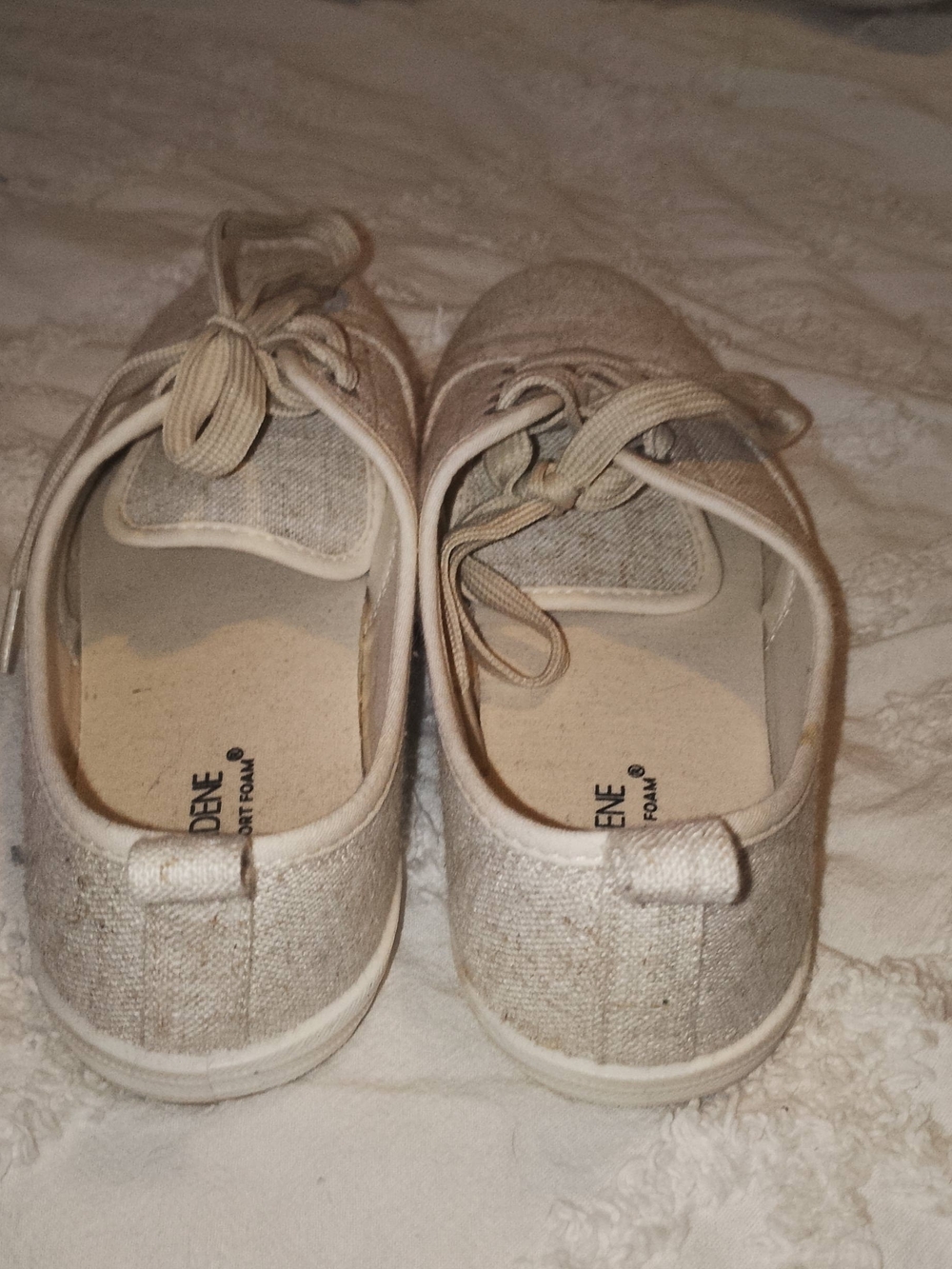 Ardene Linen-Texture Casual slip on Flats Natural Beige - Picture 3 of 5